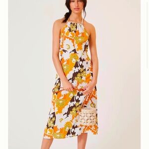 Faithfull the Brand Floral Halter Midi Dress